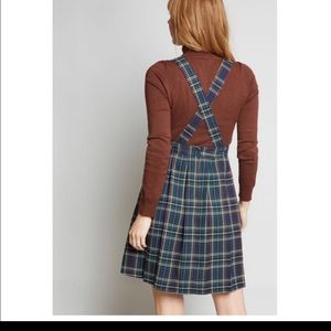 ModCloth “Jumper Right In” plaid jumper dress 4X